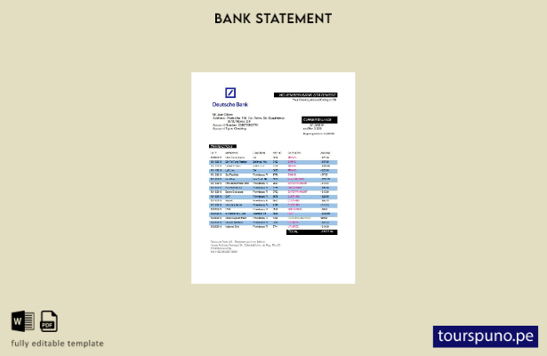 listo para imprimir plantilla de word   extracto del banco alemán de México